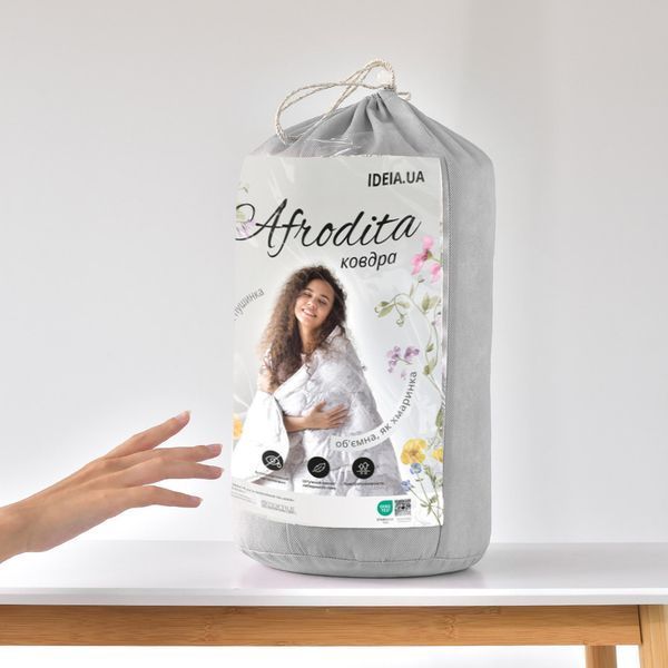Ковдра Afrodita 155х210 см всесезонна 370 гр/м2 IDEIA штучний пух, супер м'яка, антиалергенна принт 8-33729*001 фото