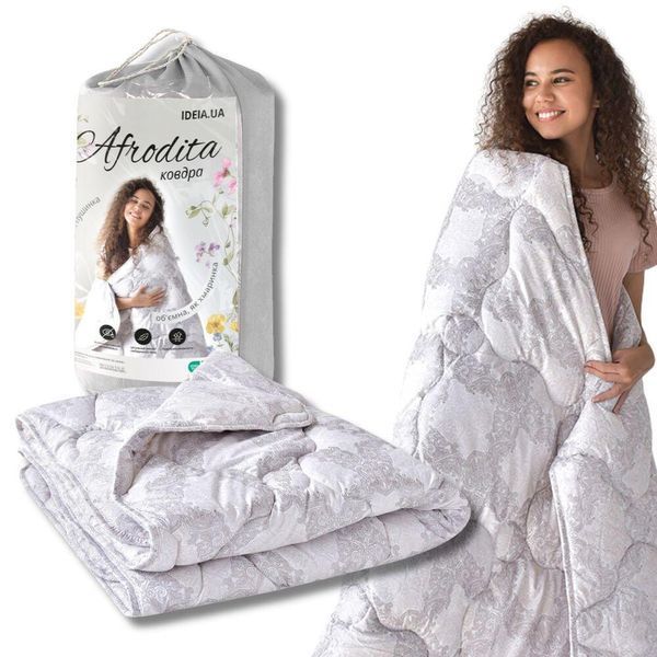 Ковдра Afrodita 155х210 см всесезонна 370 гр/м2 IDEIA штучний пух, супер м'яка, антиалергенна принт 8-33729*001 фото