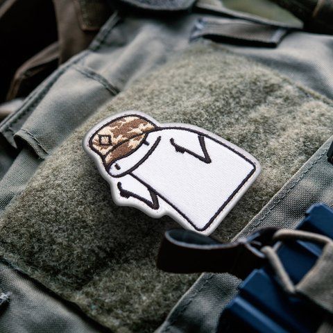 Шеврон нашивка на липучке Флорк солдат ВСУ 5,5х8 см, вышитый патч 800029890 фото