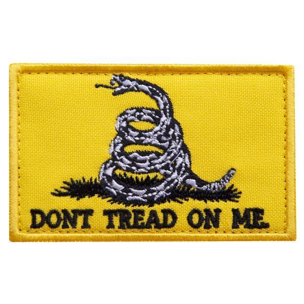 Набор шевронов 2 шт с липучкой Змея Don't Tread On Me 5х8 см, вышитый патч 800029924 фото