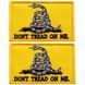 Набор шевронов 2 шт с липучкой Змея Don't Tread On Me 5х8 см, вышитый патч 800029924 фото 8