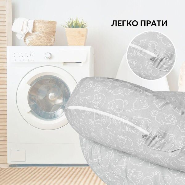 Подушка для годування диван 60х70х16 см бавовна антиалергенне волокно, для зручності мами, з блискавкою 8-35409*005 фото