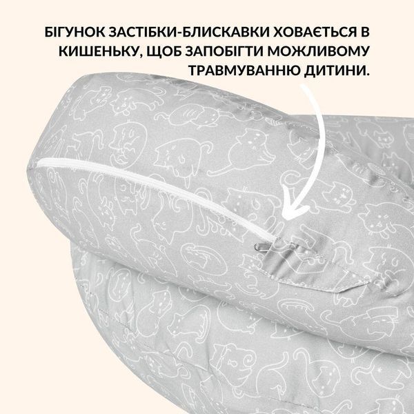 Подушка для годування диван 60х70х16 см бавовна антиалергенне волокно, для зручності мами, з блискавкою 8-35409*005 фото