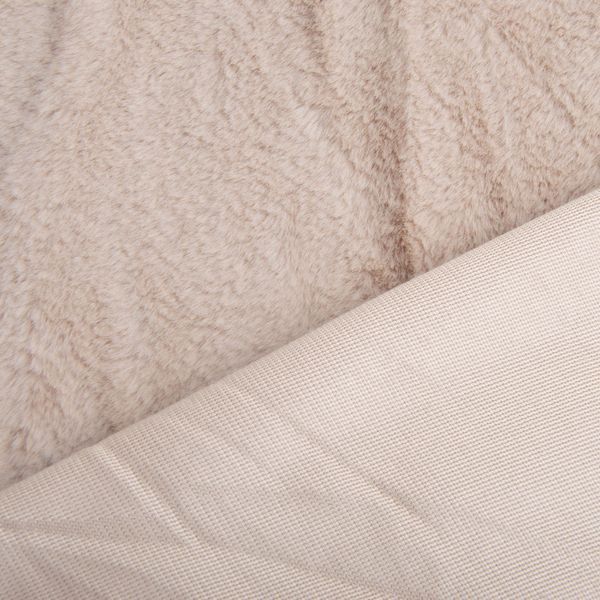 Тканина штучне хутро Кролик Крош 150 см 380 г/м2, для одягу, шуб, жилетів та інтер'єрного декору св беж 04-20934*002 фото