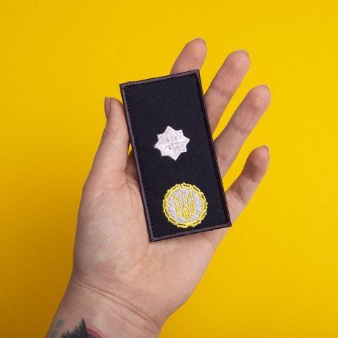Шеврон нашивка на липучці погон звання ДСНС Генерал, вишитий патч 5х10 см 800029841 фото