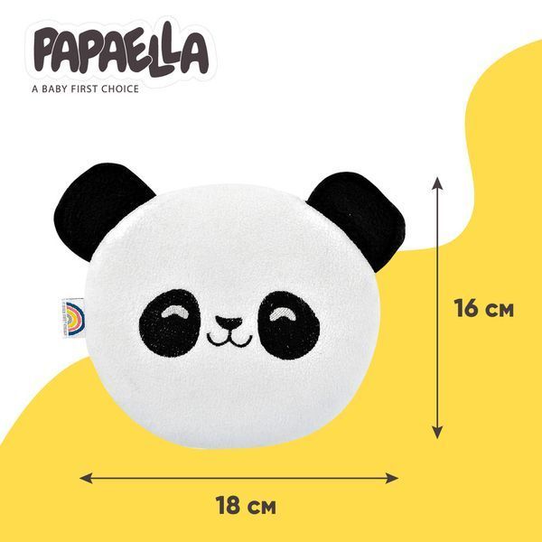 Подушка-грелка Обнимашка с семенами льна ТM PAPAELLA 18х18 см панда 8-33270*002 фото
