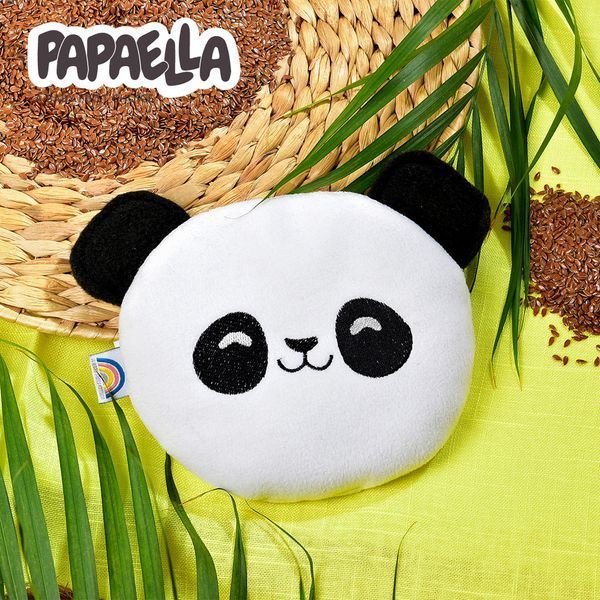 Подушка-грелка Обнимашка с семенами льна ТM PAPAELLA 18х18 см панда 8-33270*002 фото