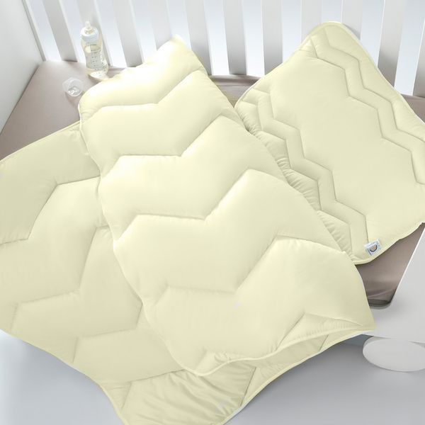 Ковдра дитяча в ліжечко Comfort ТМ PAPAELLA 100х135 см зигзаг/молоко 8-8723*006 фото
