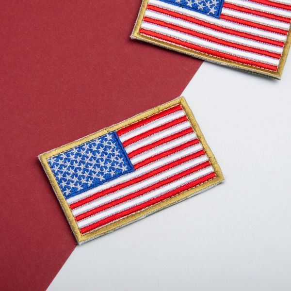 Набір шевронів 2 шт на липучці Прапор США, вишитий патч нашивка 5х8 см 800029838 фото